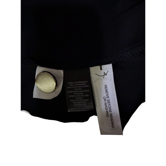 New Ann Taylor Midi Dress 12 Stretch Jersey Shift Military Buttons Minimalist - Picture 9 of 11